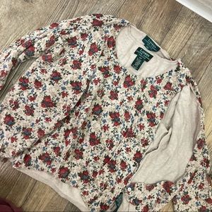 Floral sweater set